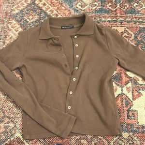 Brown brandy Melville button up